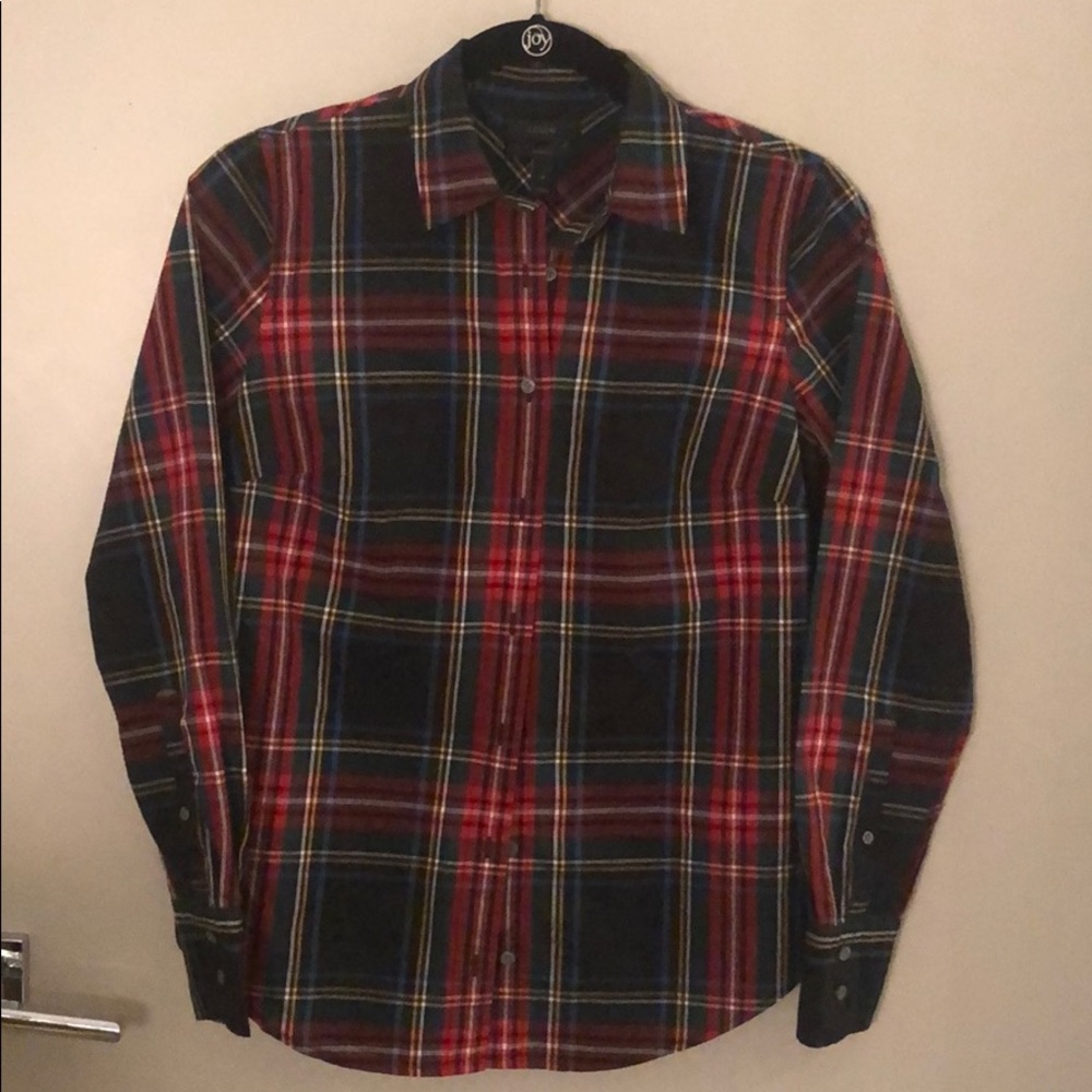 J Crew Multi-Color Plaid Button Down